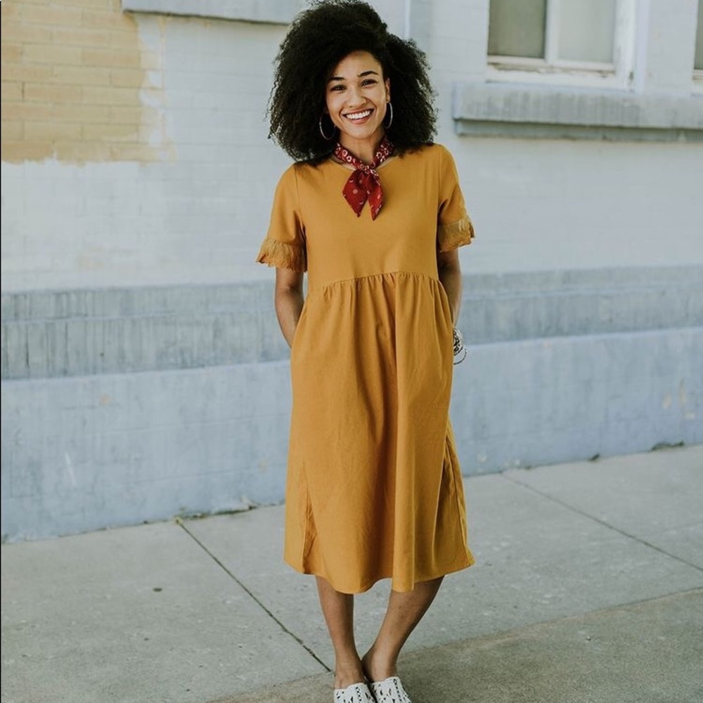 NWT Marisol Textured Roolee Dress